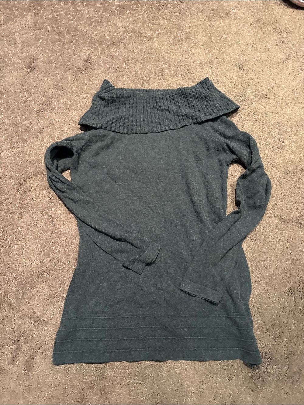 Dalia Off-Shoulder Long Sleeve Sweater - Teal